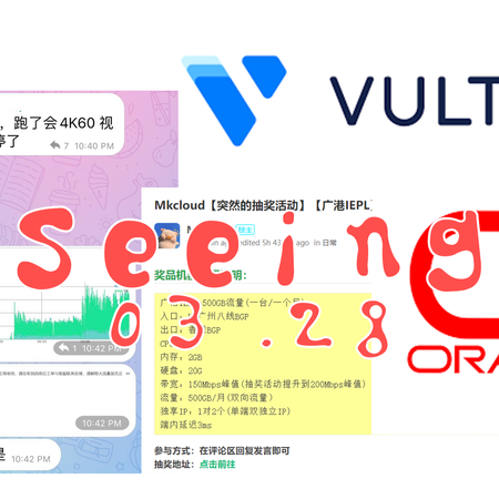 图片：眼见|0328 甲骨文部分服务器遭遇网络问题；Vultr声明拥有所有托管内容的完全、永久商业权利；Zgocloud指责用户“滥用”引争议；Mkcloud抽奖活动；